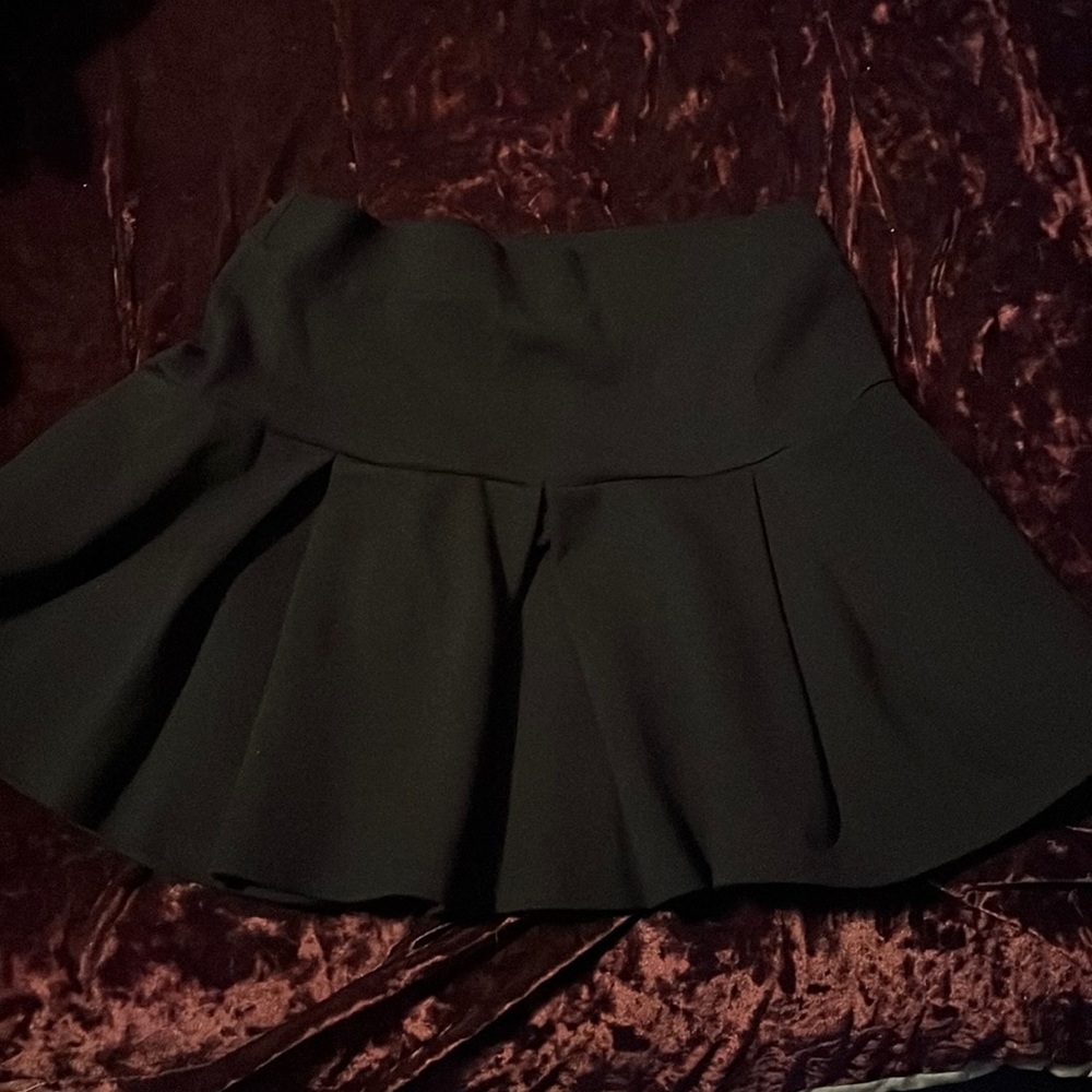 Black mini skirt